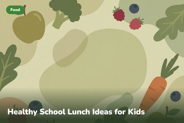 Illustrated banner for Healthy School Lunch Ideas for Kids