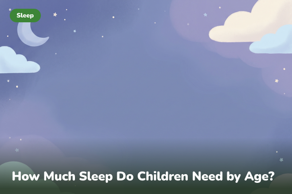 Illustrated banner for How Much Sleep Do Children Need by Age?