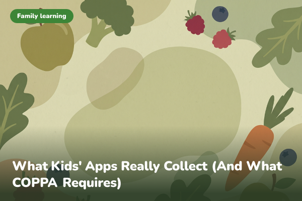 Illustrated banner for what data kids' apps collect