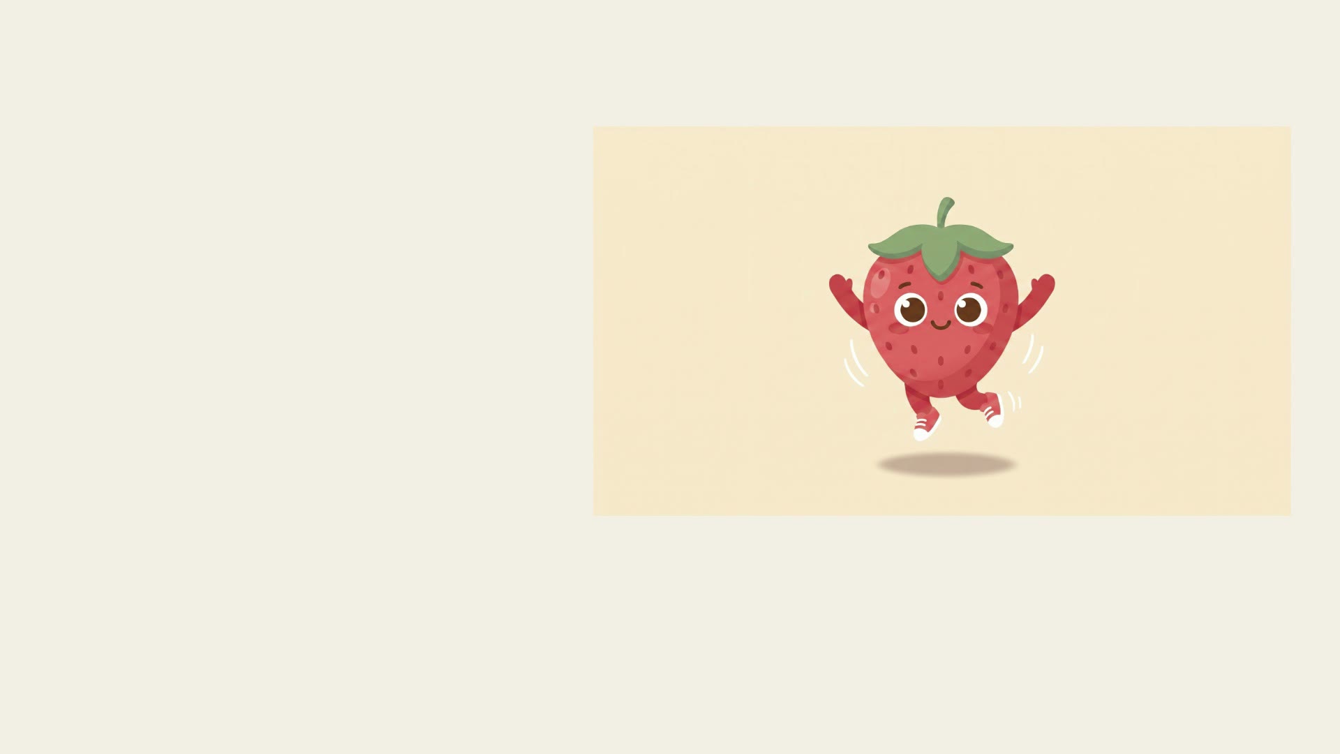 The fruutium Learn video: the mascot demonstrating a movement lesson